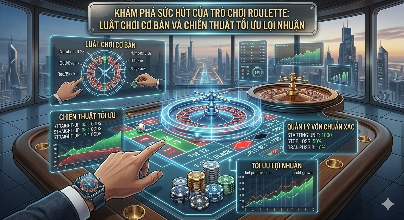 Khám Phá Sức Hút Của Trò Chơi Roulette: Luật Chơi Cơ Bản Và Chiến Thuật Tối Ưu Lợi Nhuận